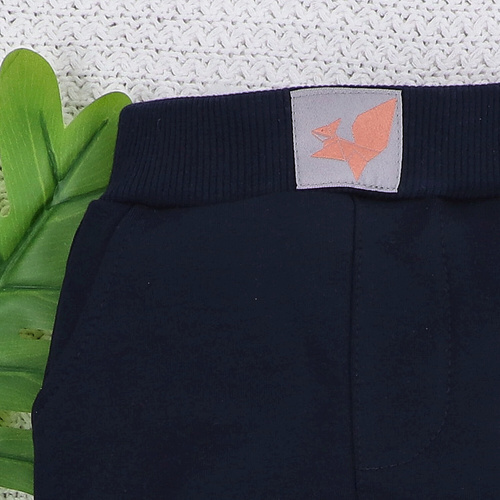 Spodnie dresowe z bawełny organicznej Fun Origami Nini granatowy 