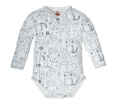 Body kopertowe z długim rękawem "FRISKY" Makoma ecru