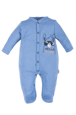 Pajacyk niemowlęcy "Hello Dude" Makoma niebieski