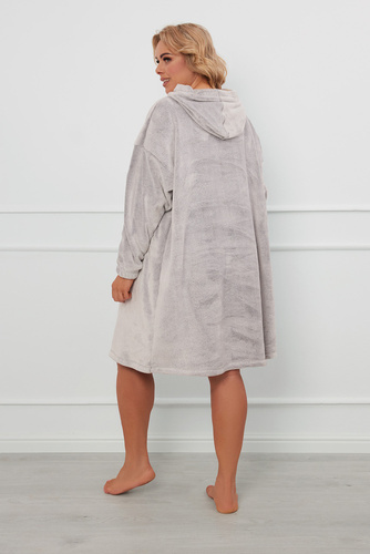 Kocobluza z kapturem unisex Forio Italian Fashion - szary 