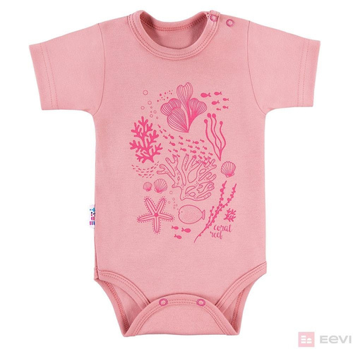 Body z krótkim rękawem "CORAL REEF" Ewa Klucze - białe 