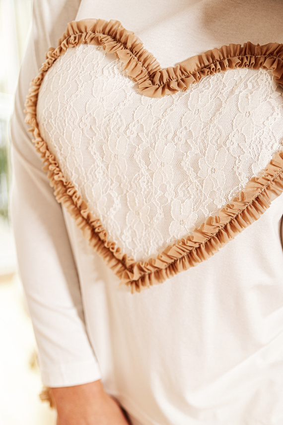 Komplet Piżama Damska Roti Kalimo - ecru