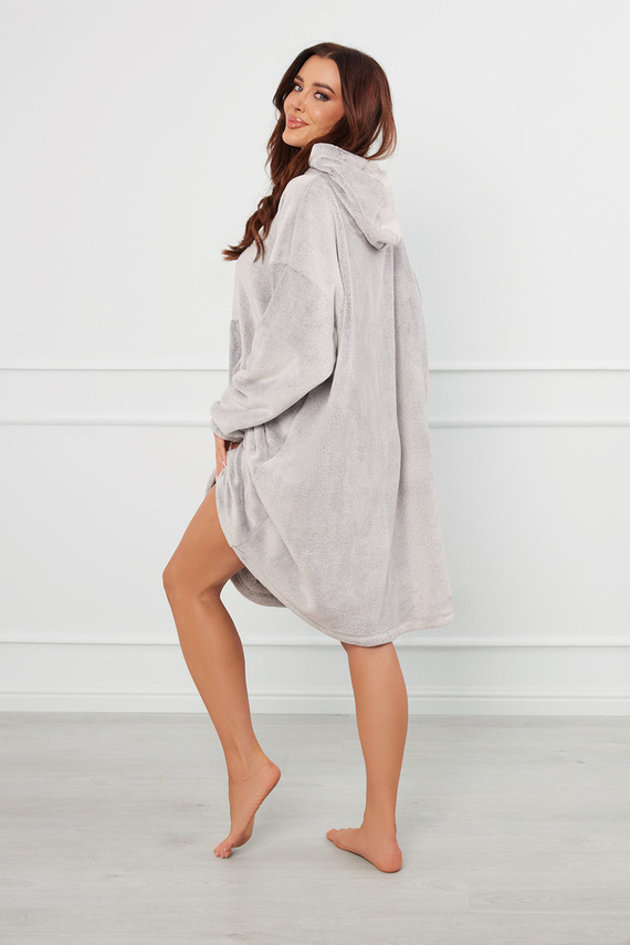 Kocobluza z kapturem unisex Forio Italian Fashion - szary