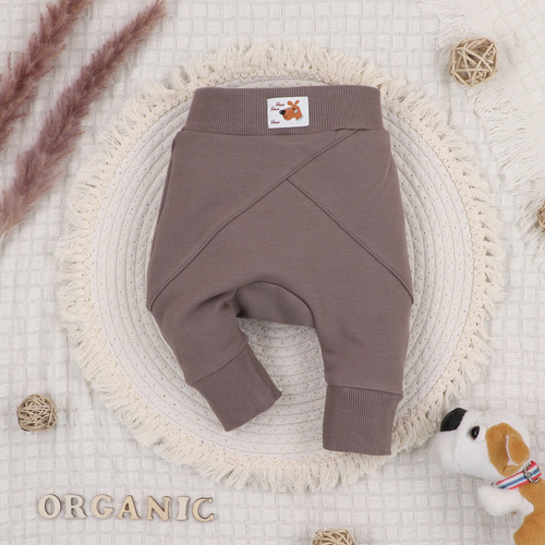 Spodnie dresowe z bawełny organicznej Psiaki Nini brązowy