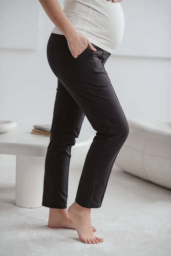 Klasyczne spodnie ciążowe GraceFit Mama Milk&Love grafitowy