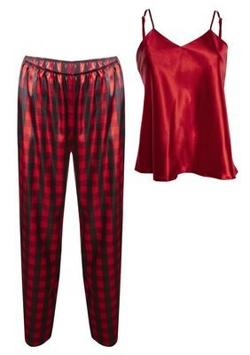 Piżama Damska Satynowa DKaren - DK-KI Świąteczny 16