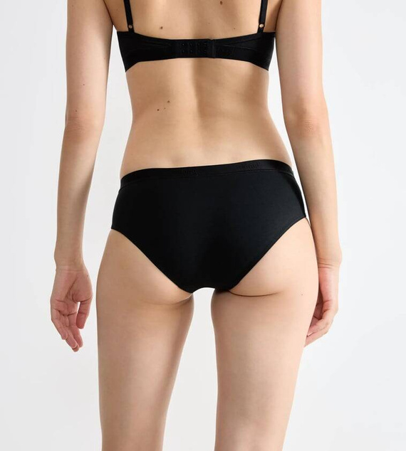 Figi Damskie 2-pak Casual Hipster Sloggi Go - black