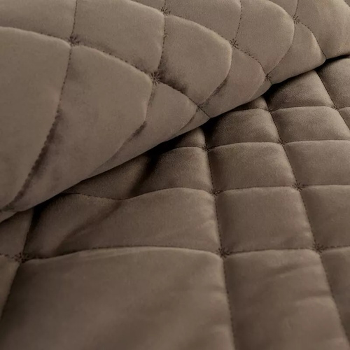 Eurofirany Ria 6 narzuta welurowa pikowana dekoracyjna brązowy