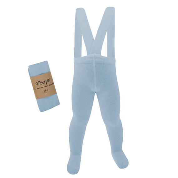 Rajstopy bambusowe z szelkami 141604 Nicol - morski