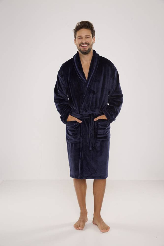 Szlafrok męski 716 Rafael De lafense - granat