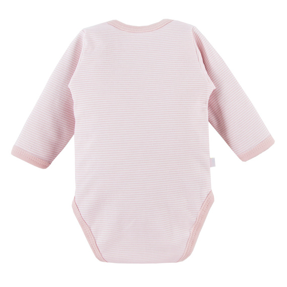 Body dziecięce rozpinane Big Bear Eevi - różowy paski