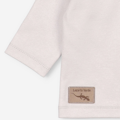 Bluzka gładka Lagarto Verde - ecru