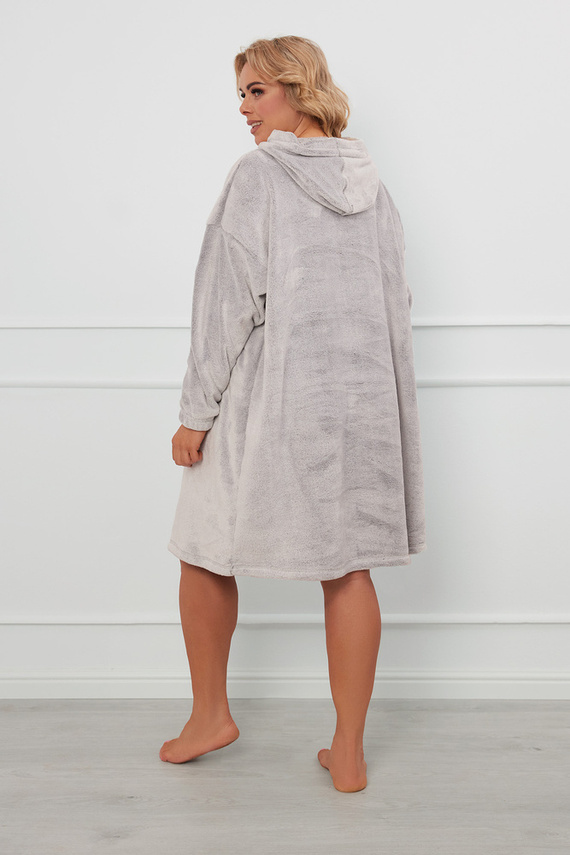 Kocobluza z kapturem unisex Forio Italian Fashion - szary