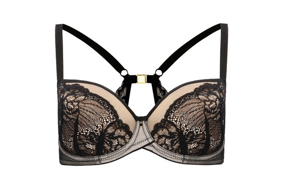 Biustonosz push-up LV-PU57 By Night Le Vernis - czarny/beż