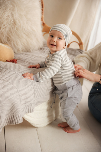 Spodnie niemowlęce dresowe "Melange" Makoma 