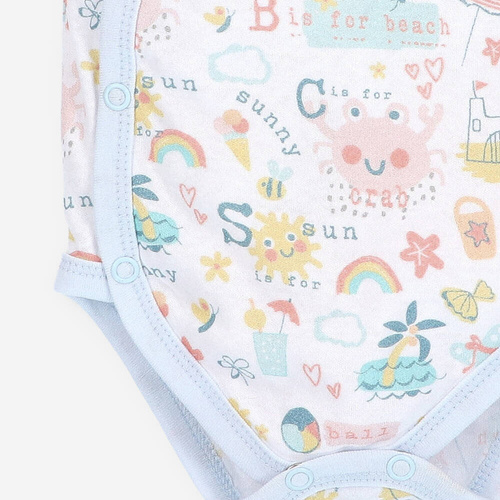 Body kopertowe z bawełny organicznej Sunny Nini druk