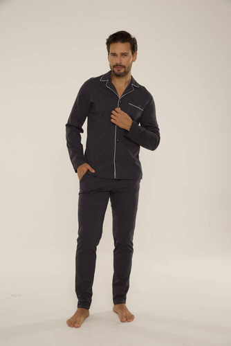 Piżama Męska 729 Norberto De Lafense - grafit