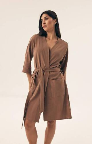 Szlafrok damski 42779 Nilsa Henderson - coffee