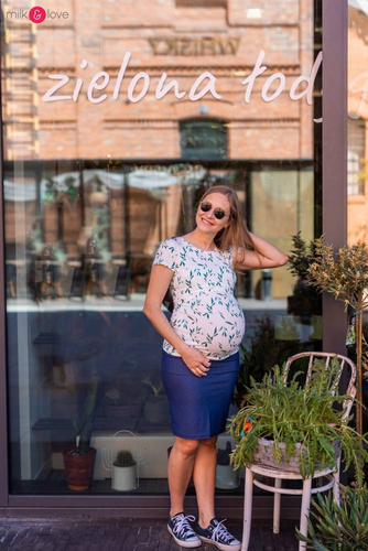 Spódnica ciążowa z kieszeniami Milk&Love a'la jeans