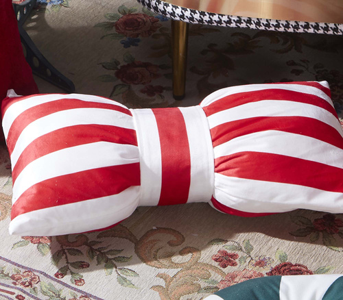 Świąteczna poduszka dekoracyjna Kokarda 30x50 cm – welur velvet Spod Igły i Nitki