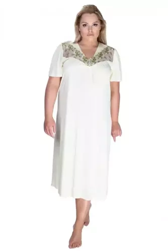 Koszula nocna damska 86584 Diana Summer Mewa kremowy