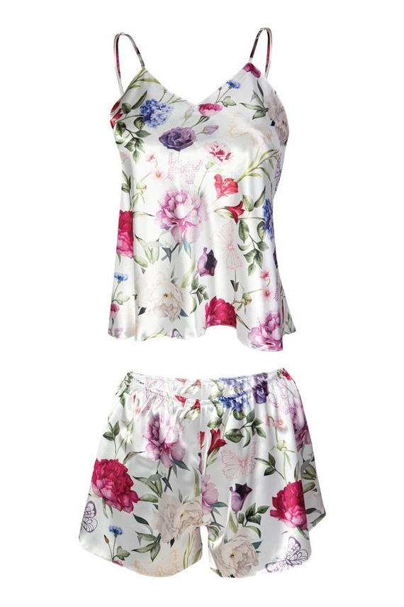 Komplet piżama damska Flowers DKaren -DK-KK 5 biały