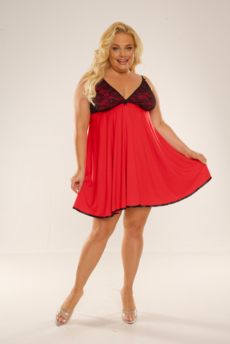 Koszula nocna 713 Cloche Forex - czerwony