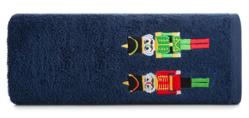 Ręcznik świąteczny dziadek do orzechów Peter Eurofirany granatowy