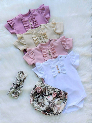 Body z krótkim rękawem Renia Bambarillo biały