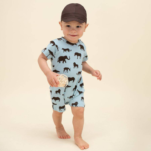 Rampers dla chłopca Safari Pinokio - afryka niebieski 