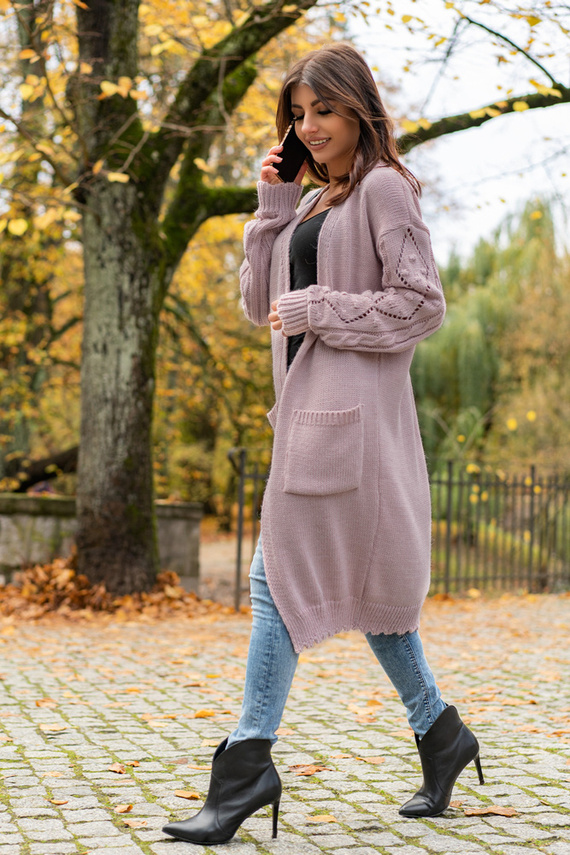 Sweter damski Delaina Merribel - dusty rose 