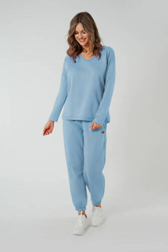 Spodnie damskie Madri Italian Fashion - niebieski