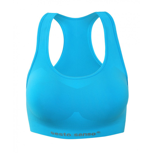 Biustonosz sportowy top CL14 Sesto Senzo turkusowy