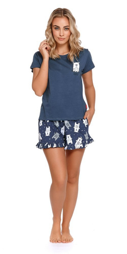 PM.4219 Piżama Damska Doctor Nap - deep blue
