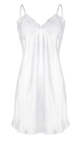 Halka satynowa koszulka damska Agnes DKaren - Jasny Ecru