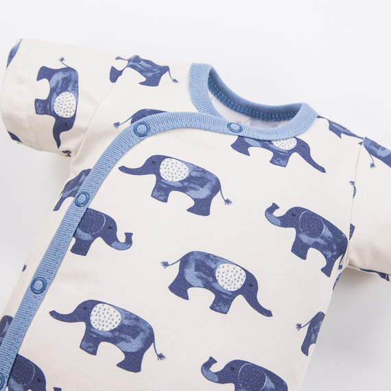 Body kopertowe z krótkim rękawem Elephant Eevi - ecru