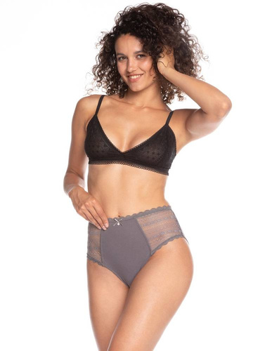 Figi Damskie L-1440 MD A'2 Lama grafitowy szary