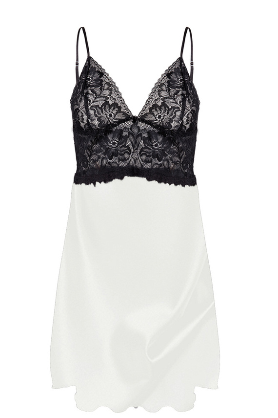 Halka satynowa Maddi DKaren - jasny ecru