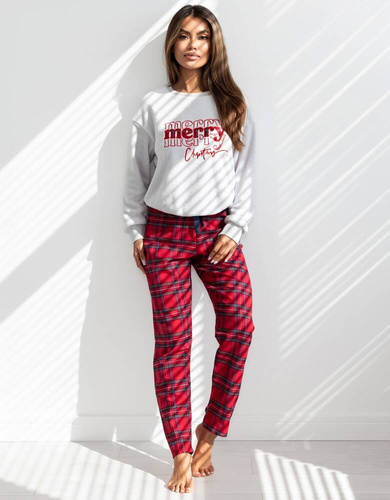 Piżama damska Gween Sensis Flanela - szary