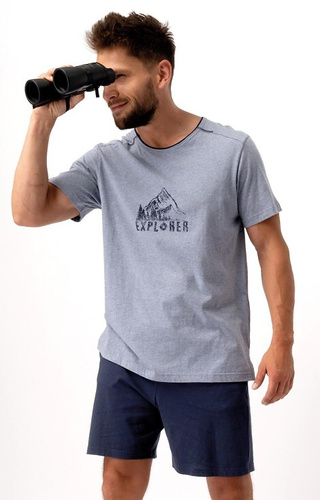 Piżama Męska MNS 628 Key - niebieski