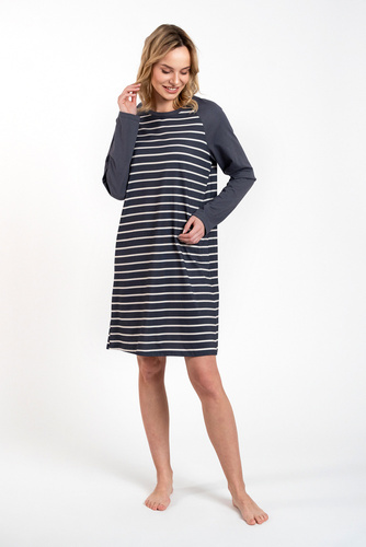 Koszula nocna damska Oda Italian Fashion - druk grafitowy