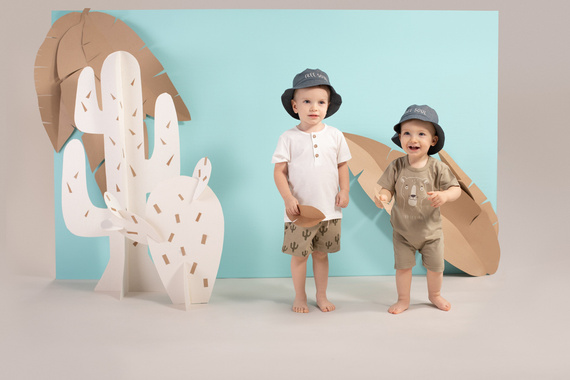 Krótkie spodenki na gumce Free Soul Pinokio - zielony druk