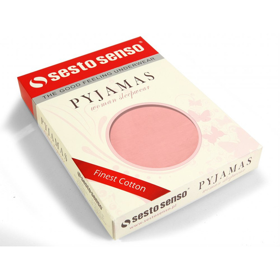 Piżama damska Agnieszka Long Sesto Senso beżowy kropki