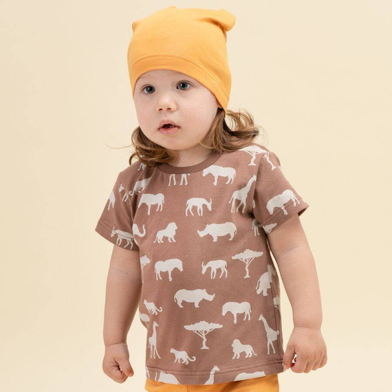 T-shirt z nadrukiem Safari Pinokio - afryka brązowy