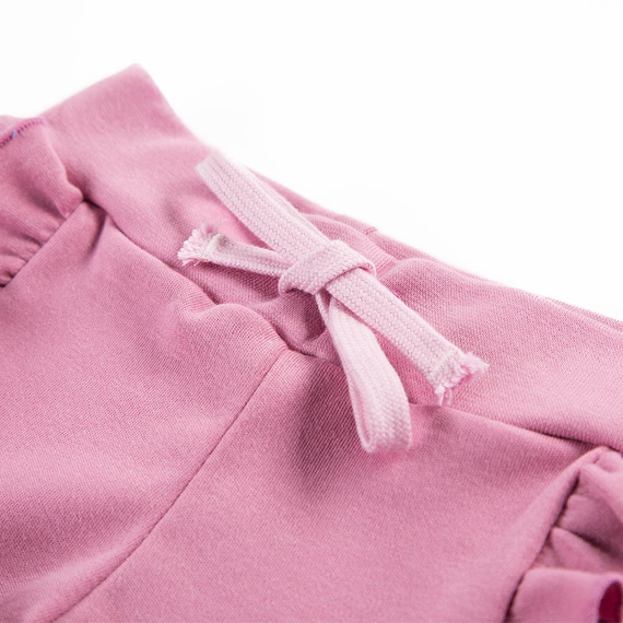 Szorty z wiązaniem dla dziewczynki Nature Ewa Klucze - róż