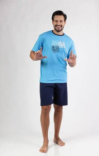 Piżama męska 474 Regina - turkus