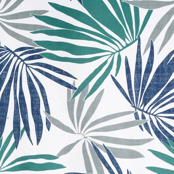 Zasłona gotowa na przelotkach Elina Design91 biały-turkus