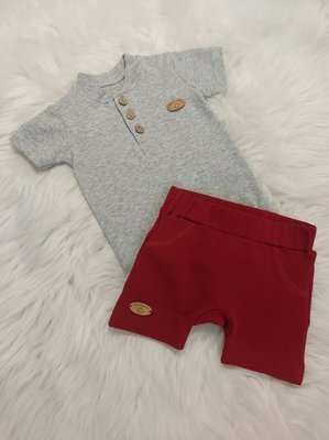 Szorty niemowlęce Mieszko Bambarillo bordowy