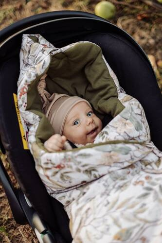 Kocyk do fotelika cotton Ornithology Makaszka