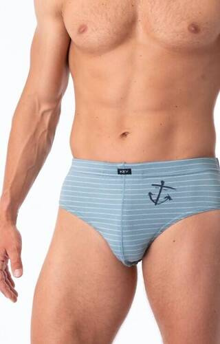 Slipy męskie MPP 251  2-pak Key - szary-granatowy